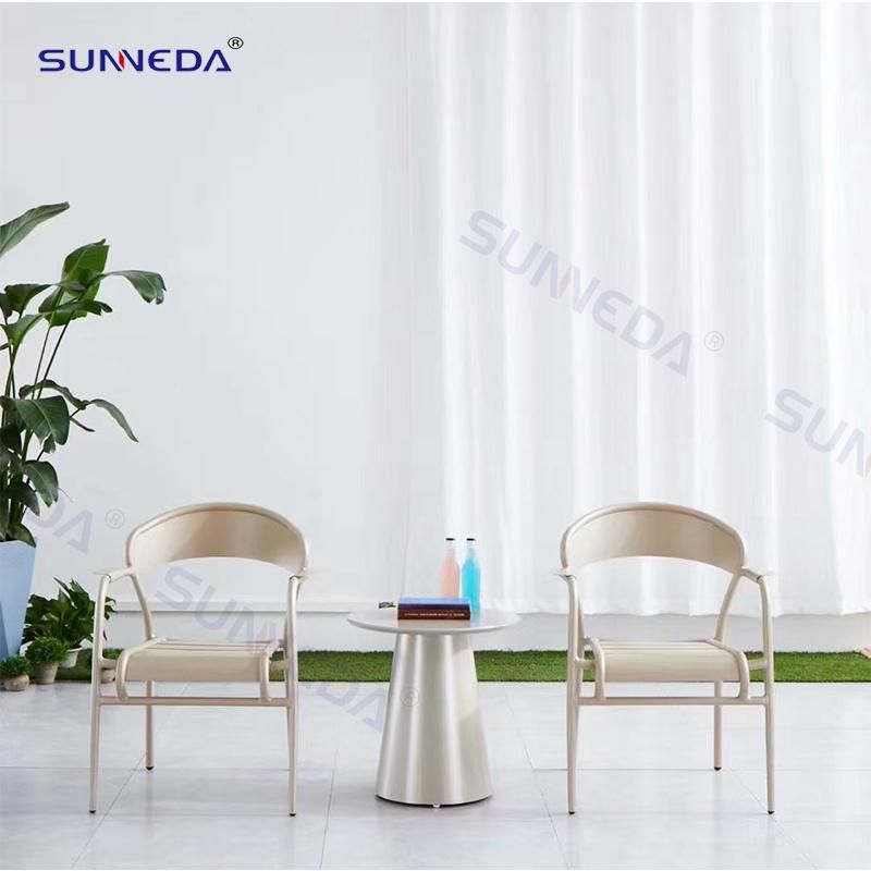Personalized Waterproof Complete Aluminum Chair Fresh Courtyard Outdoor Dining Set