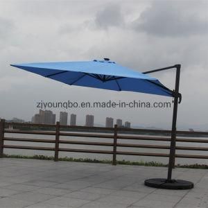 Solar Powered LED Light Bar Big Roma Parasol with 360 Turning