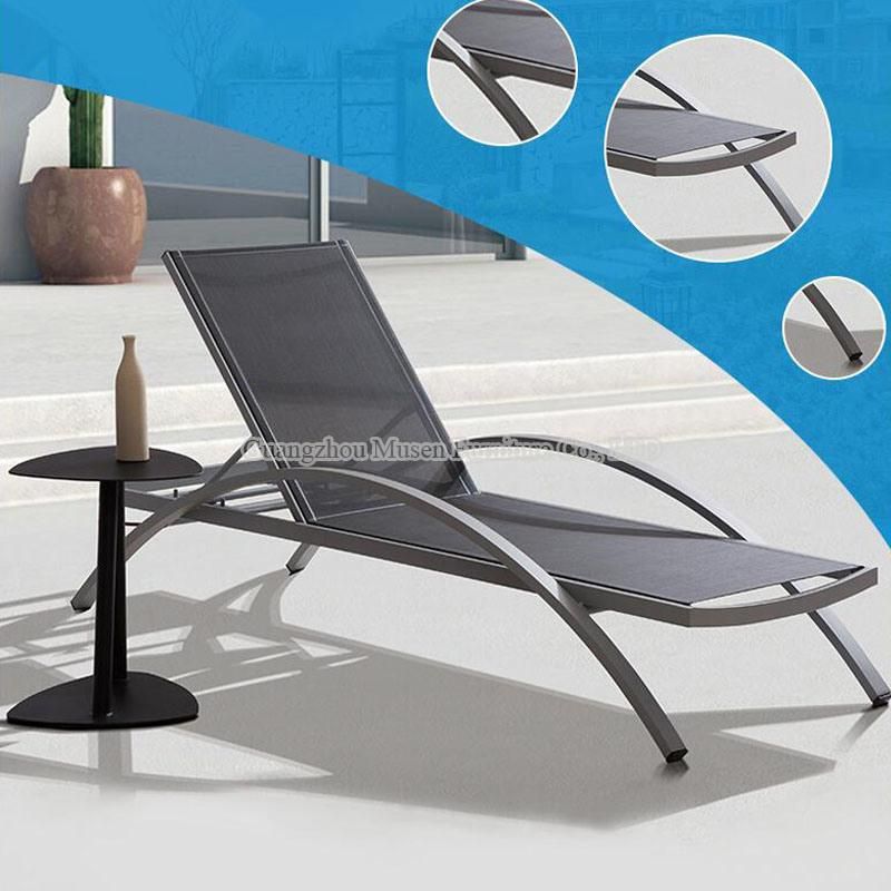 Outdoor Garden Lounger Rattan Reclining Beach Sunbed