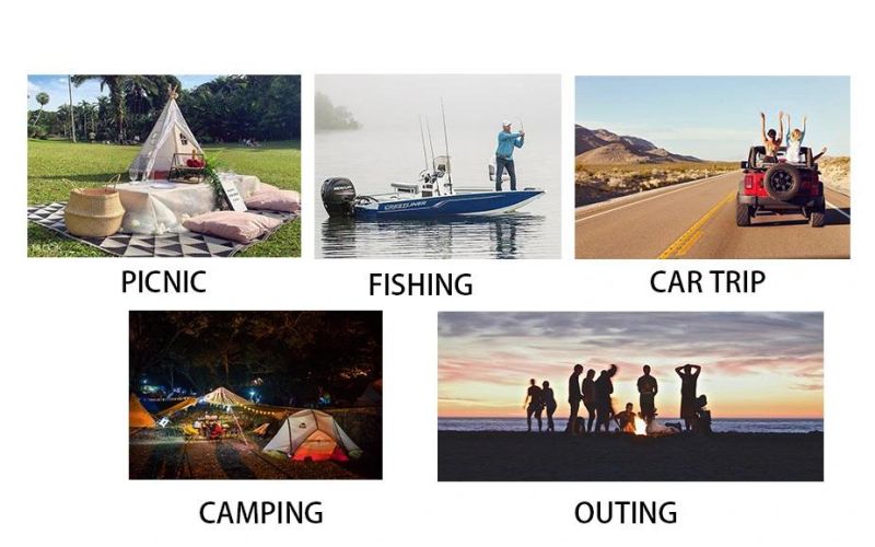 Custom Wooden Portable Folding Camping Wood Roll Table for Beach