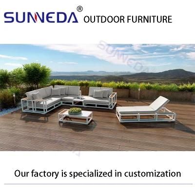 All Weather Classic Comfortable Cushion Customize Teak Wood Garden Furniture