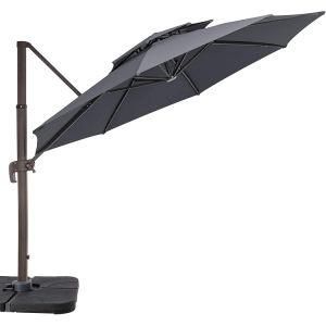 Aluminum Round Deluxe Roma Offset Umbrella Outdoor Hanging Umbrella Cantilever Patio Parasol Umbrella