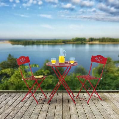 Colorful Outdoor Furniture Durable Metal Garden Sets Leisure Bistro Sets