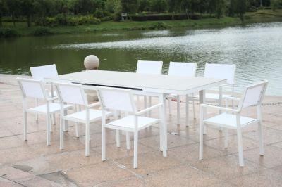 European Hotel OEM Customized Foshan Metal Chair Extensible Dining Table