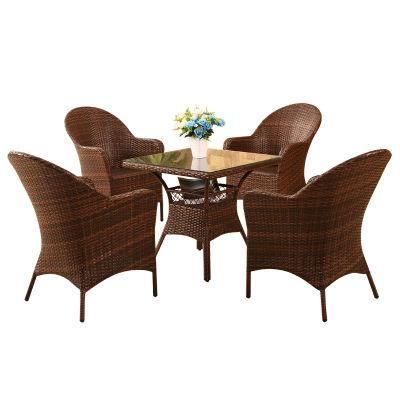 Small Size 4PCS Patio Classical Outdoor Furniture Garden Simple Rattan Sofa Sets