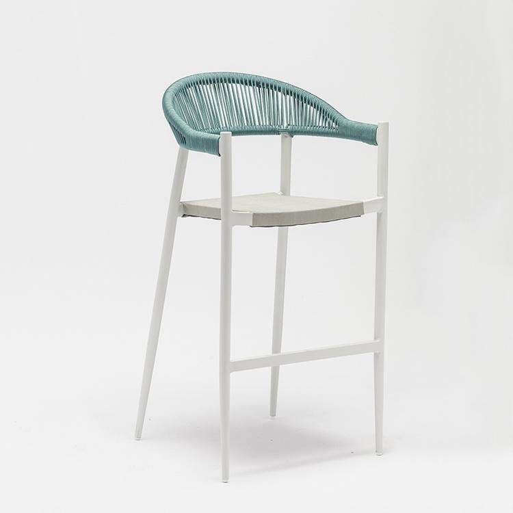 Elegant Bistro Garden Stacking Outdoor Aluminum Chairs Seat with Mesh Patio Furniture