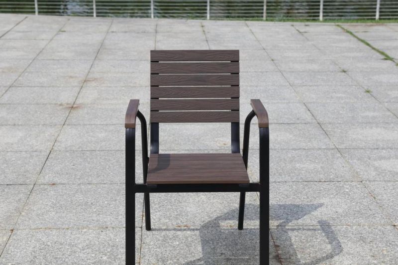 Outdoor Aluminum Patio Plastic Wood Outdoor Table Set Picnic Garden Furniture