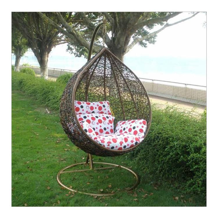 Newest Furniture Armrest Garden Outdoor Rattan Egg Wicker Swing Chair