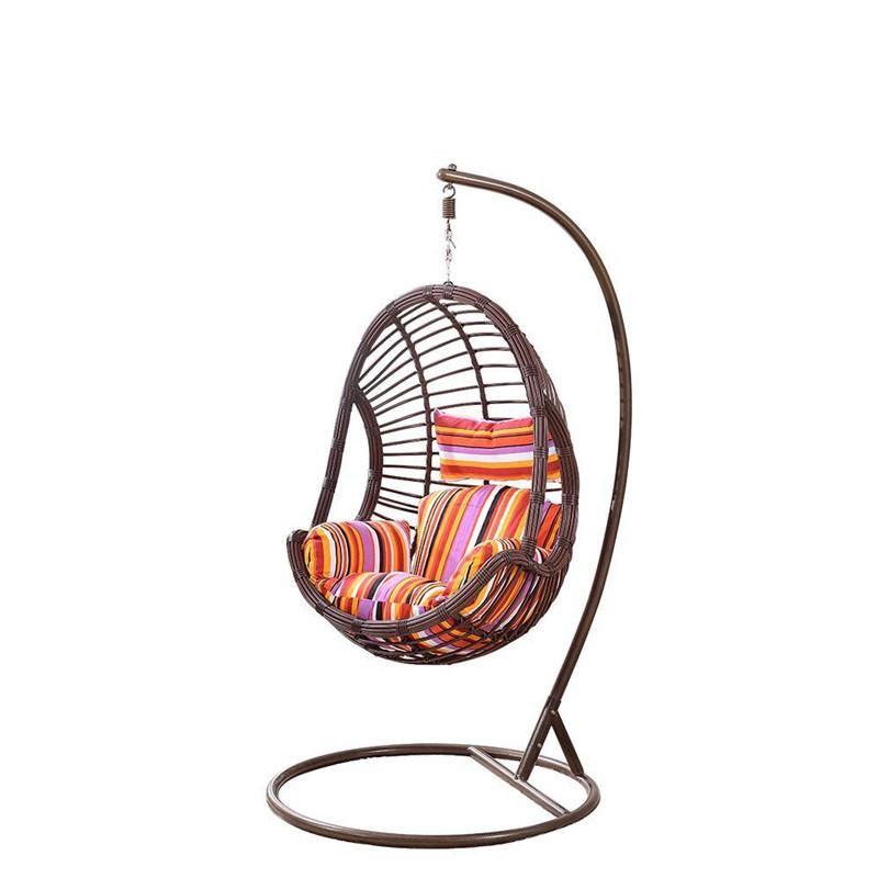 Outdoor Garden Hanging Warter Dropped Wicker Headrest Leisure Swing Chair