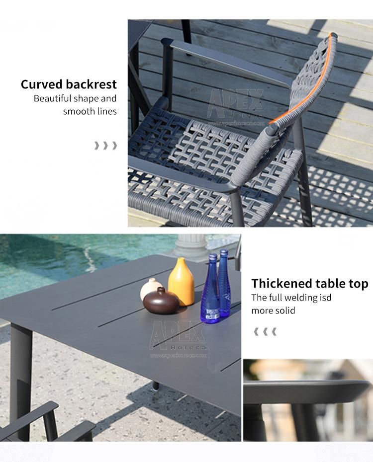 Hotel Patio Rope Chair Garden Balcony Dining Furniture