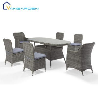 6 Seater Luxury Sale Rattan Garden Furniture with Cushion