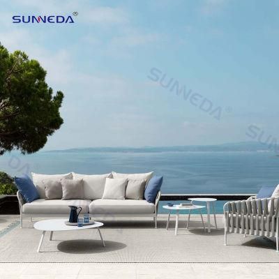 Acrylic Cushion Outdoor Patio Artistic Hot-Selling Sofa with Aluminum Table