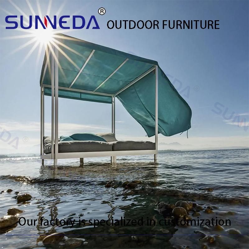 Simple Style Sunshade Sectional Sun Villa Beach Pool Lounger Set