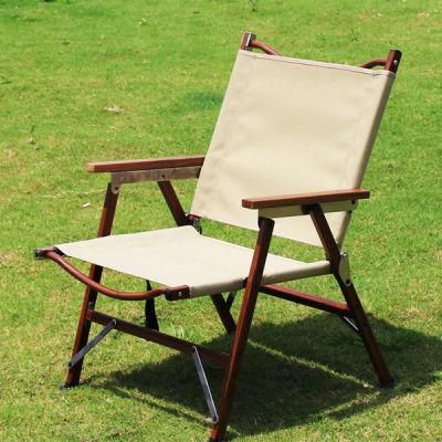 Ultra-Comfortable Ergonomic Seat Design Best Seat Experience Aluminum with Wood Grain Portable Folding Chair