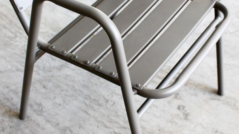Aluminum Metal Stackable Dining Outdoor Restaurant Cafe Waterproof Silla Chair