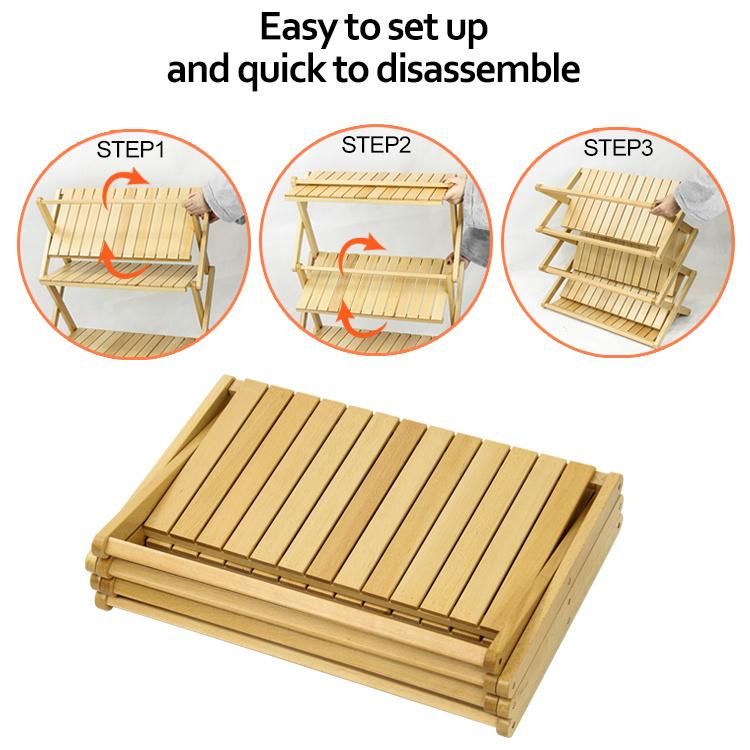 Safe and Friendly Beech Wood Luggage Carrier Table
