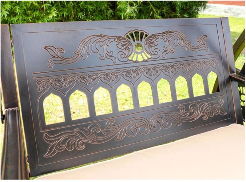 Outdoor Hanging Chair Courtyard Garden Cast Aluminum Solar Swing