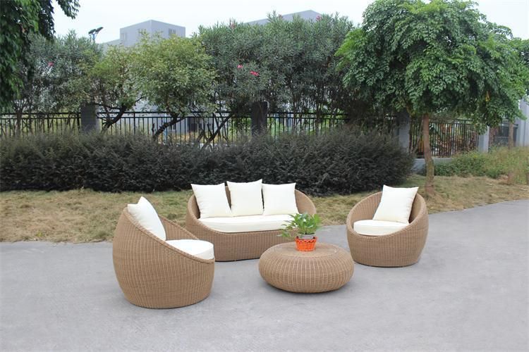 Foshan Outdoor Furniture Round Wicker Sofa Set