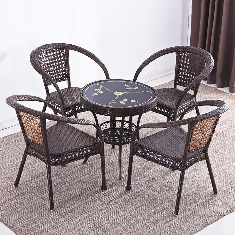 Outdoor Garden Modern Leisure Handmake Design Party Table Rattan Chair