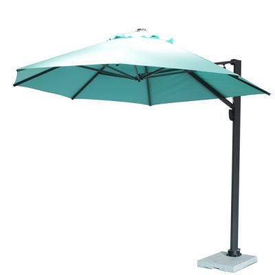 Traditional Anti-UV Single Top Iron Middle Pole Hydraulic Side Pole Umbrella