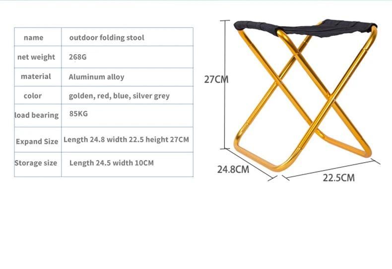 Jetshark Lightweight Fishing Mini Stool Aluminum Alloy Portable Seat Outdoor Camping Hiking Beach Folding Chair