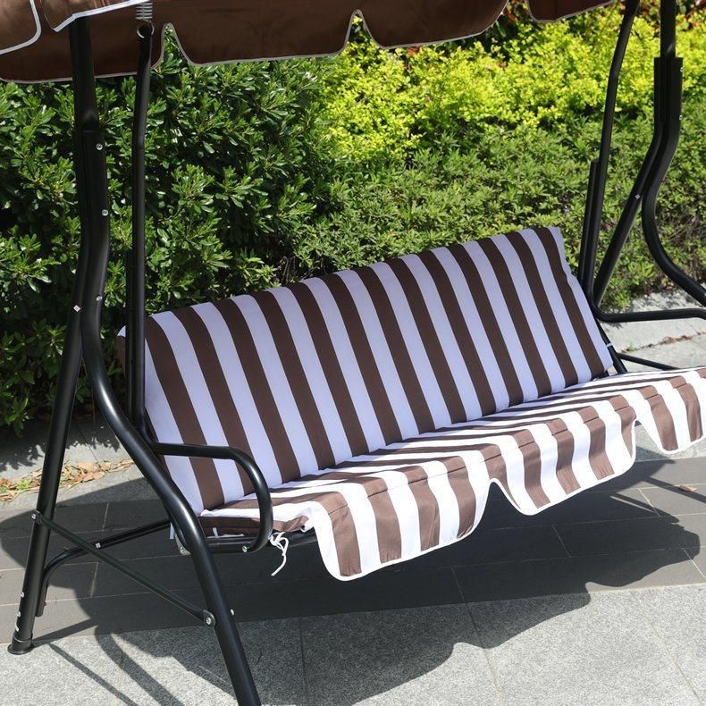 3 Seater Patio Swing Chair Hanging Rocking Chair with Canopy