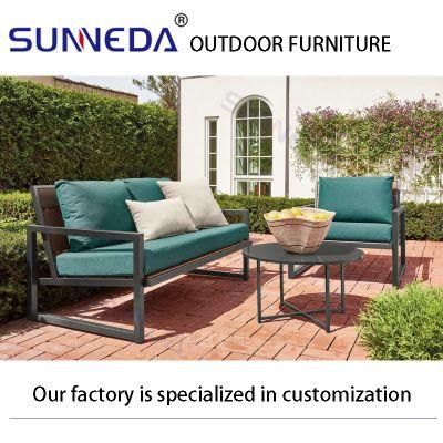 Outdoor Luxury Modern Sunbed Sofa with Olifen Cushion&Back Cushion