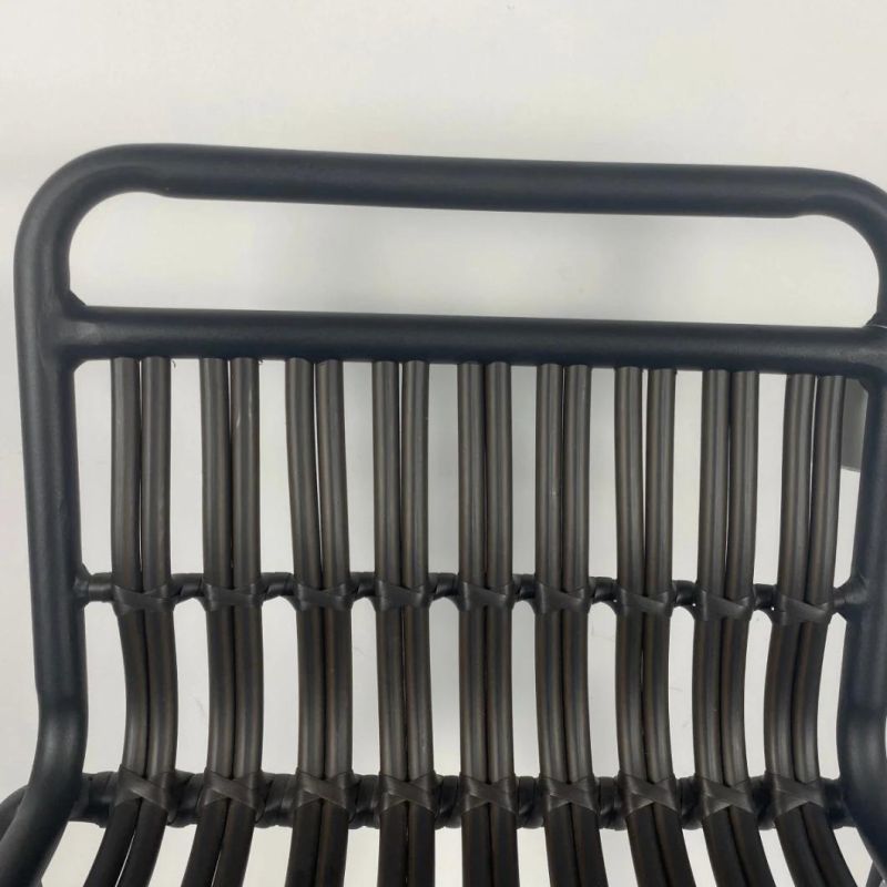 Simplish Look Aluminum Wicker Weaving Bistro Chair Furniture