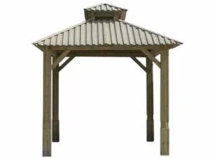 Deluxe Red Pine Outdoor Wooden Gazebo