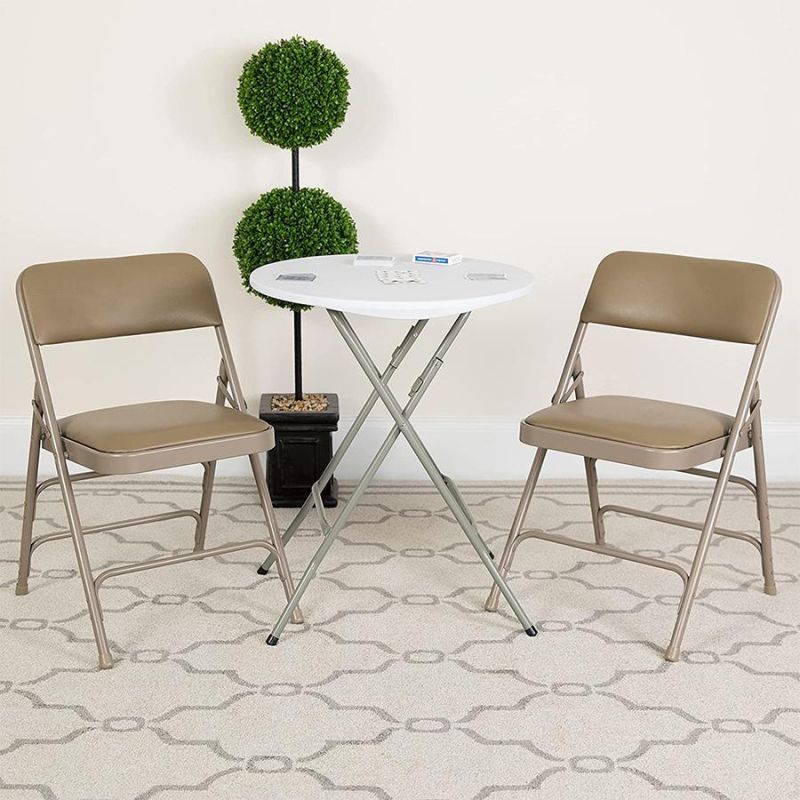 Black Portable Light Weight All Metal Folding Events Chairs with Pad