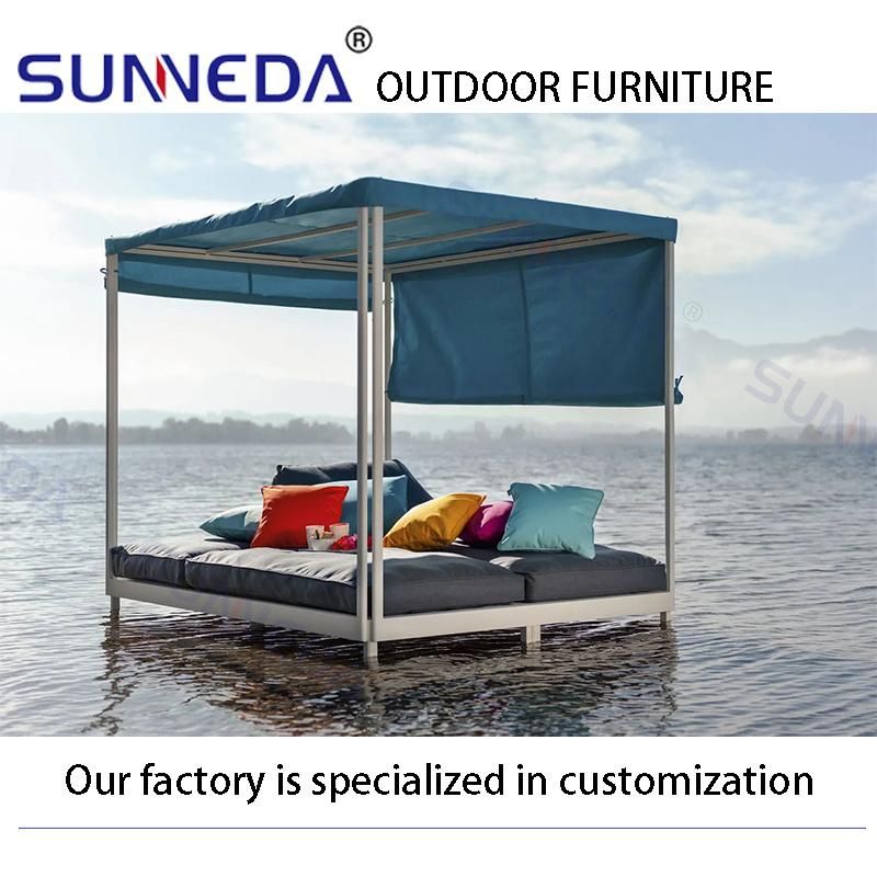 Simple Style Sunshade Sectional Sun Villa Beach Pool Lounger Set