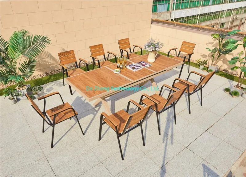Commercial Furniture Rectangle Polywood Extendable Table Restaurant Dining Table Furniture