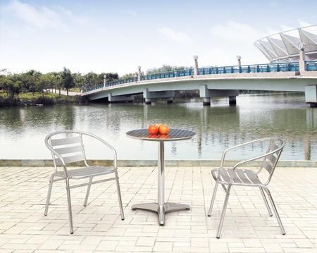 Anodized Silver Restaurant Hotel Chairs