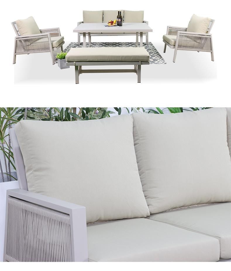 Can with Coffee Table or Dinning Outdoor Sectionals on Sale Garden Furniture Corner Sofa