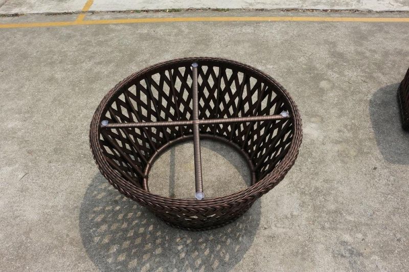Modern Simple Outdoor Garden Hotel Cafe Coffee Table Restaurant Furniture Rattan Table & Chair Set