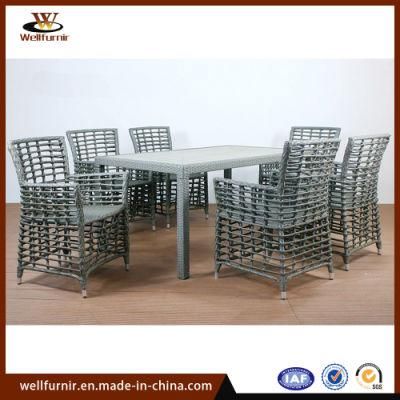 2018 Well Furnir Outdoor Garden Furniture Dining Table Set (WF050046)