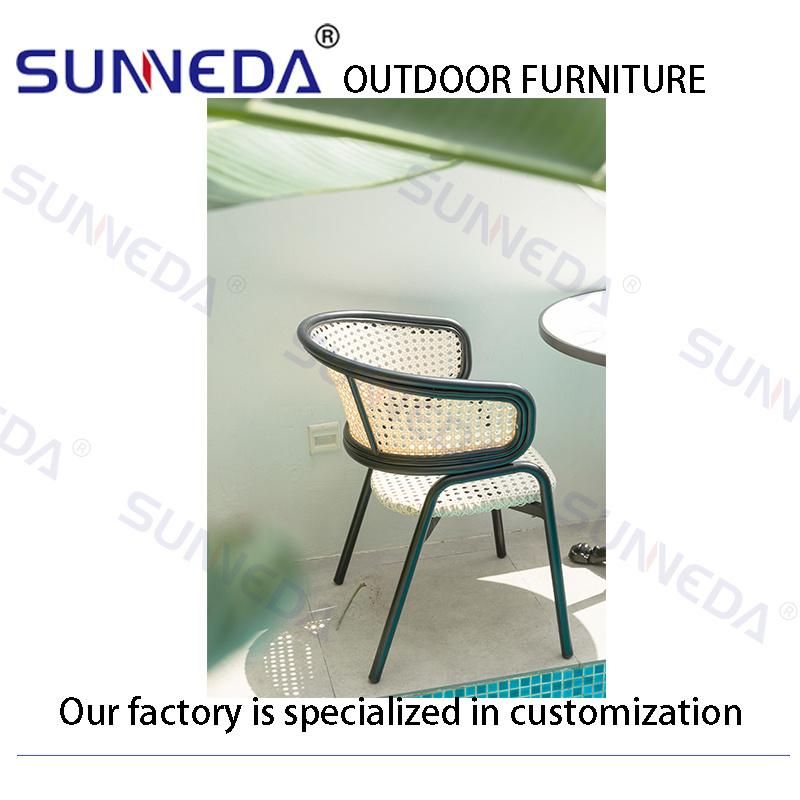 Outdoor Home Furniture Garden Sets Rattan Aluminum Chair with Table