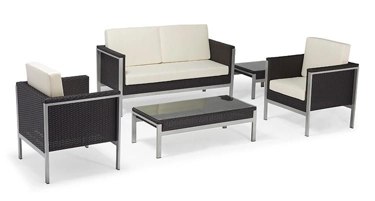 5PCS Kd Design Garden Furniture Set Poly Rattan Sofa
