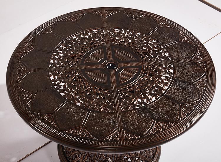 Elegant Design Aluminum Cast Tables Patio Garden Furniture Round Table