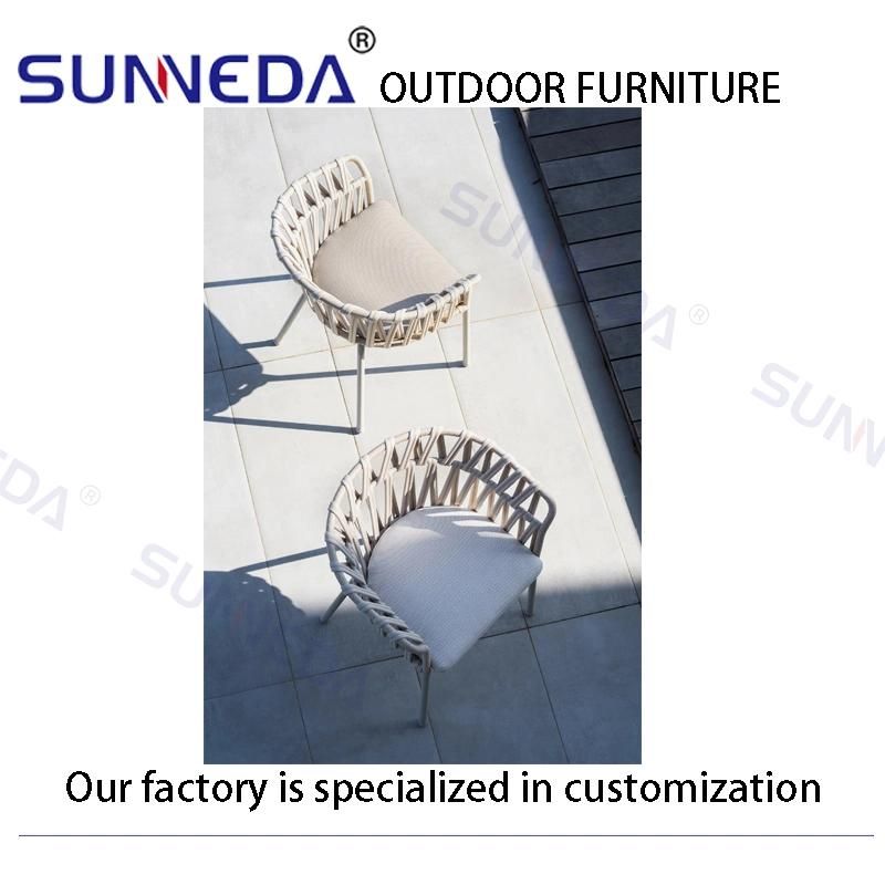 Outdoor Leisure V-Pattern Modern Design UV Aluminum Full Set Furniture