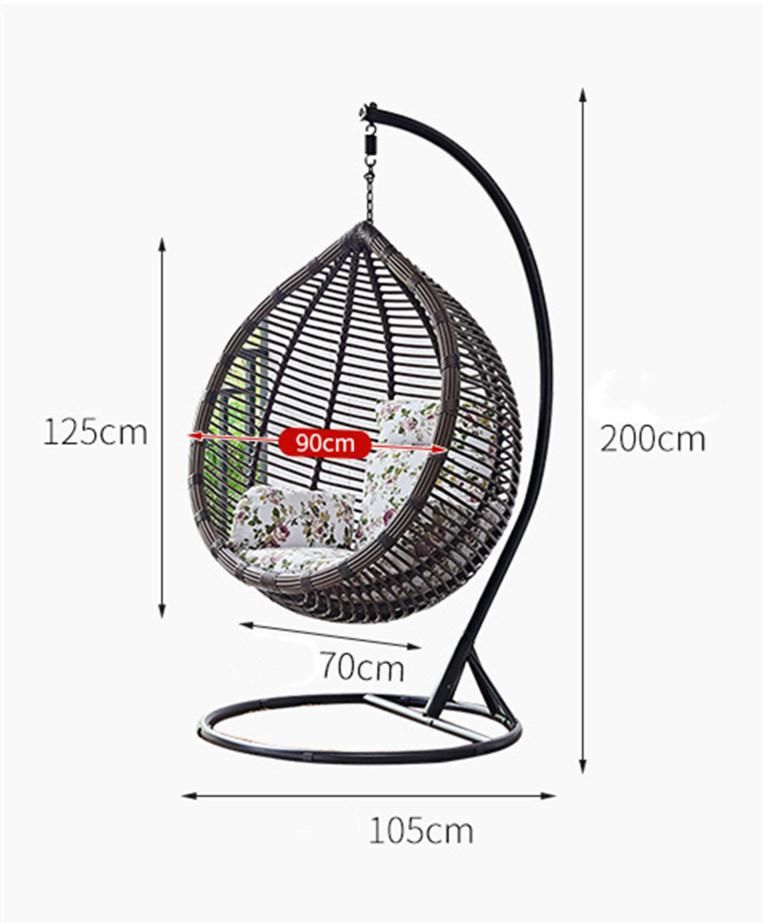 Hot Sale Leisure Bedroom Hotel Wedding Metal Wicker Swing Chair