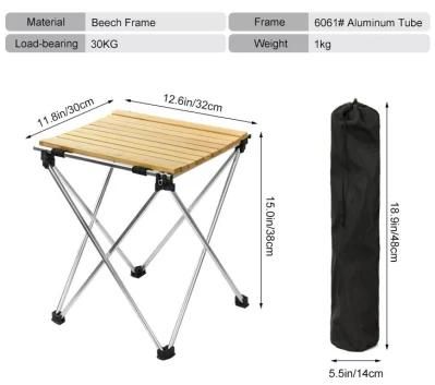 New Lightweight Mini Wooden Folding Table