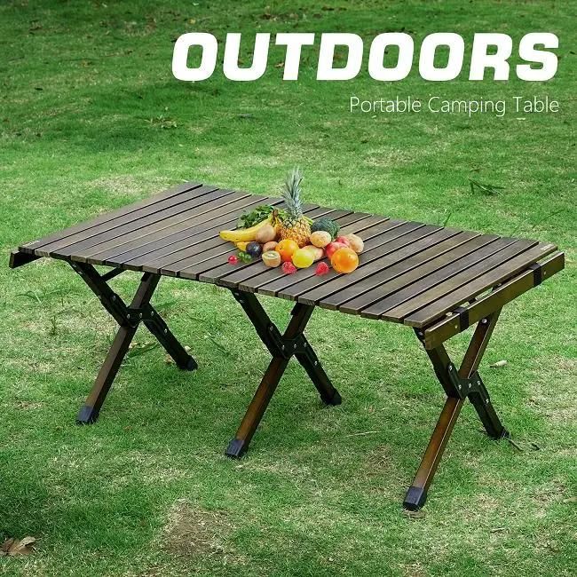 3FT Portable Easy to Store Solid Wood Folding Camping Table