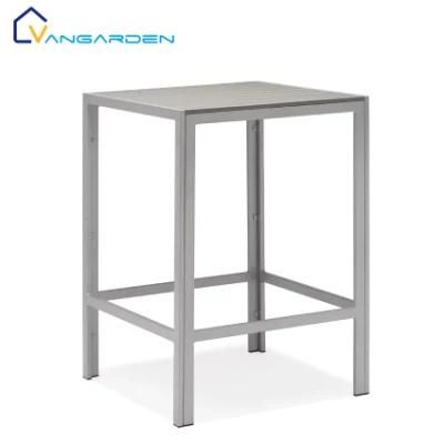 Vangarden Plastic Wood Aluminum Outdoor Furniture Bar High Table