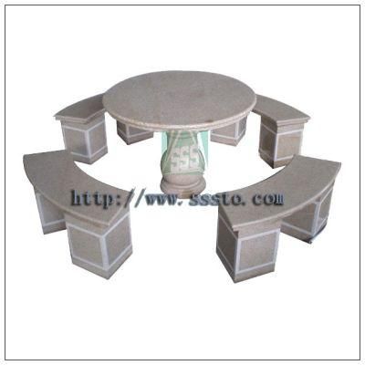 Cheap Stone Table &amp; Bench for Garden furniture