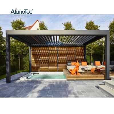 AlunoTec Waterproof Louvre System Roof Pergolas Garden Outdoor Gazebo Bioclimatic Aluminium Pergola