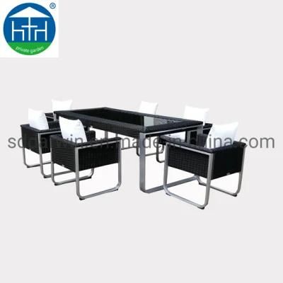 Outdoor Dining Chair for Garden Luxury Wicker Alum. Dining Set