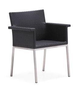 Rattan Garden Chair with Armrest