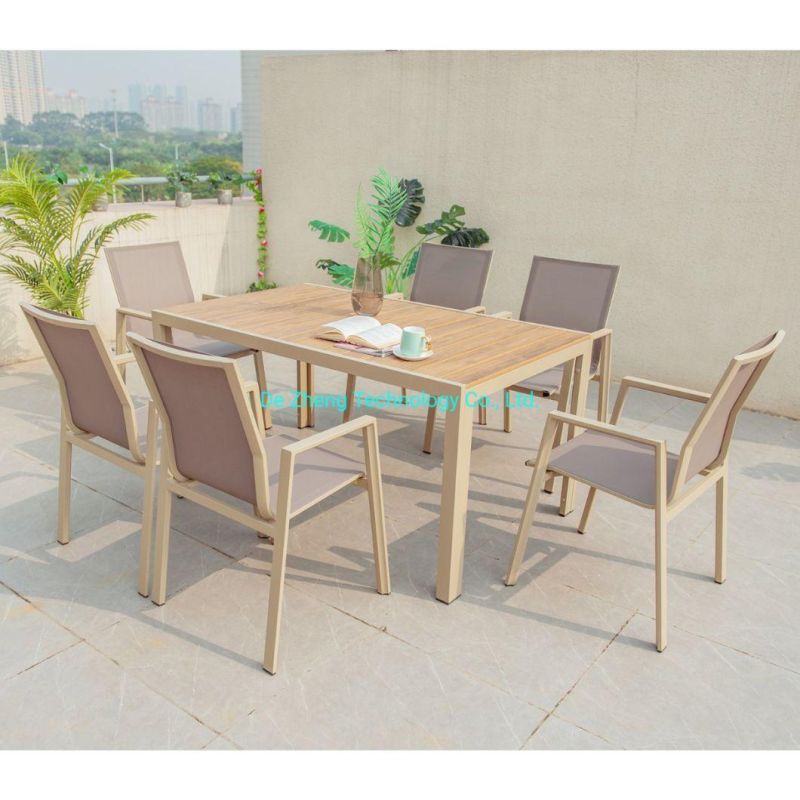 Factory Direct Sale Outdoor Dining Outdoor Bar Furniture Modern Garden Aluminium Furniture