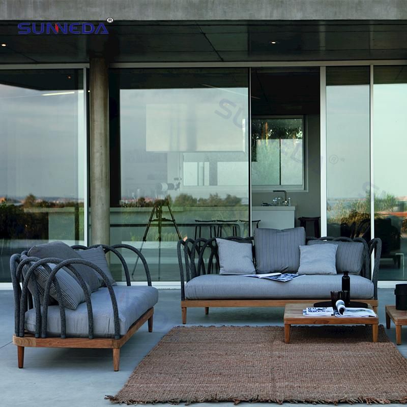 Villa Webbing Aluminum Sofa Leisure Outdoor Couch